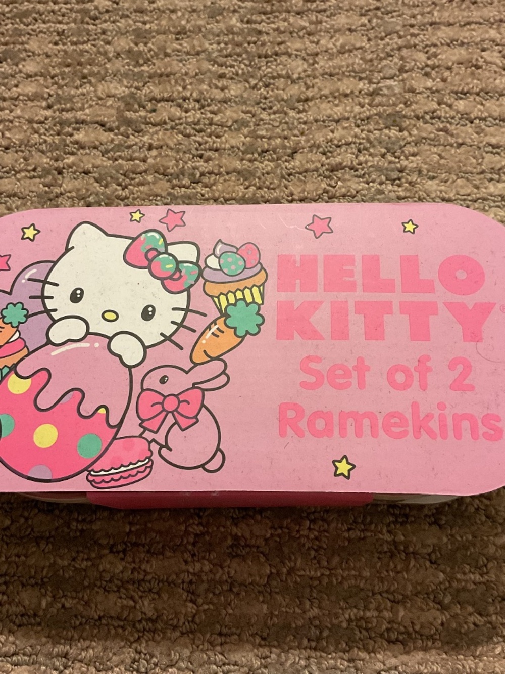 Sanrio hello kitty set of 2 ramekins nwt gift set microwave dishwasher bakeware